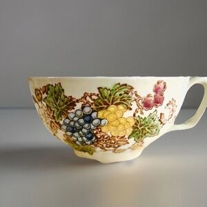 **RARE FIND!! TRUE ANTIQUE! Hyde Woods Burslem Antique Tea Cup Grape and Leaves
